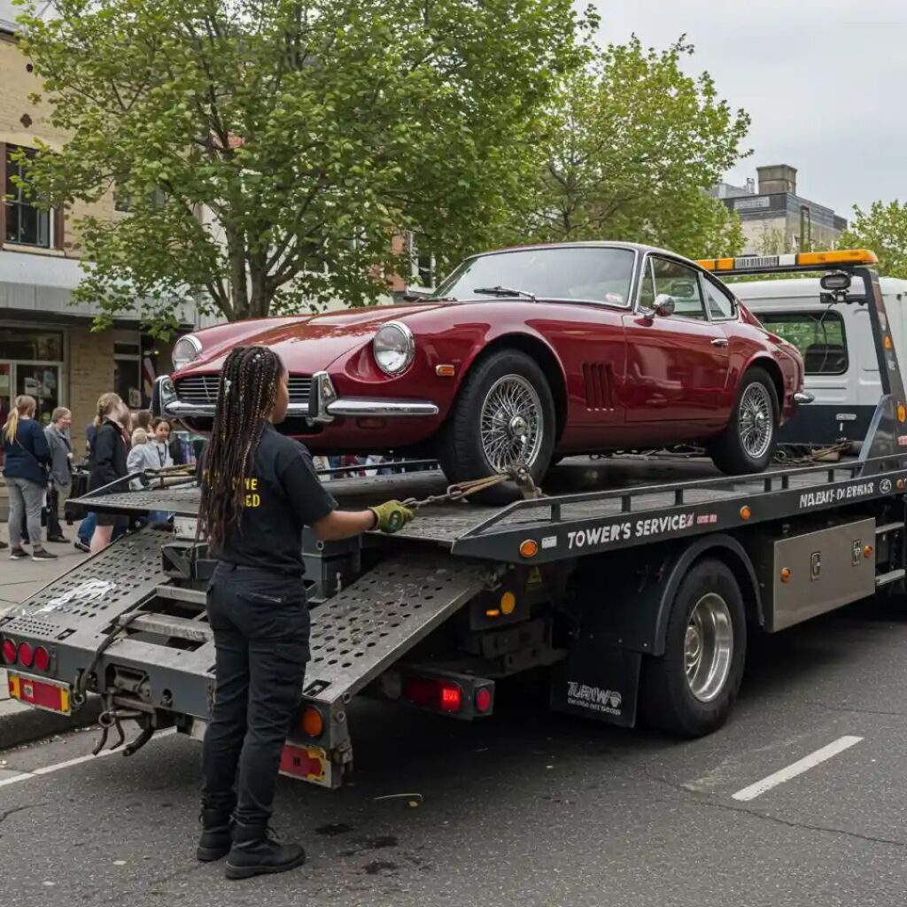 Neptune tow truck on Jenks street